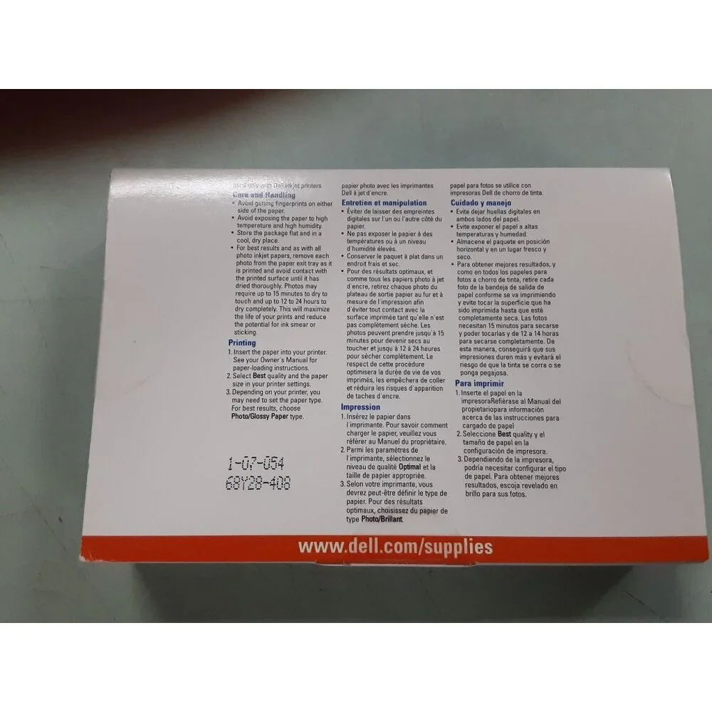 Dell Premium Photo Paper 4in x 6in 100 Sheets High Gloss NEW